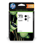 Tusz oryginalny P2V31A (HP 711) Czarny Wydajny Dwupak