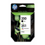Zestaw tuszy HP nr 350 / HP nr 351 Czarny + Kolor CMYK (SD412EE) marki Hewlett Packard
