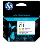 Oryginalny zestaw tuszy CZ136A (HP 711) Å»Ã³Å‚ty - 3 sztuki marki Hewlett Packard