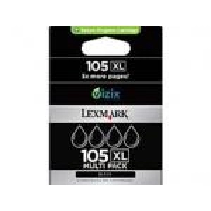 Tusz oryginalny 14N0822E (Nr 105XL) Czarny Wydajny (4-pack)