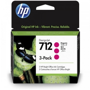 Tusz oryginalny 3ED78A (HP 712) Purpurowy 3-pack