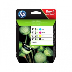Zestaw oryginalny tuszy HP 912XL (3YP34AE) czarny / niebieski / purpurowy / żółty