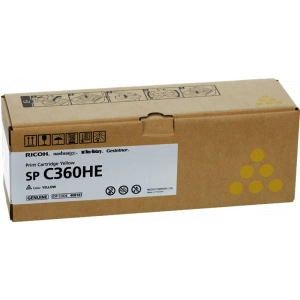Toner oryginalny 408187 Wydajny Żółty