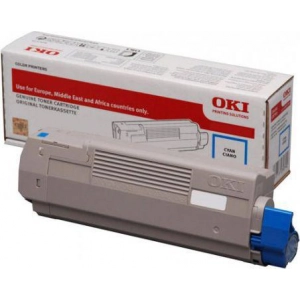 Toner oryginalny 46490403 Niebieski