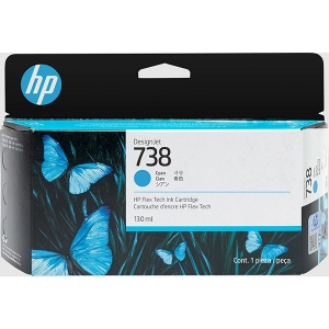 Tusz oryginalny 498N5A (HP 738) 130ml Niebieski