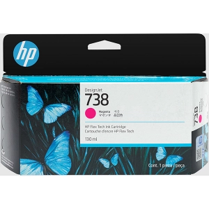 Tusz oryginalny 498N6A (HP 738) 130ml Purpurowy