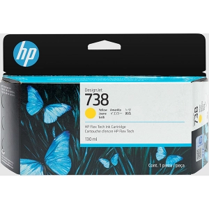 Tusz oryginalny 498N7A (HP 738) 130ml Żółty