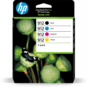 HP 912 6ZC74AE tusz czarny/niebieski/purpurowy/żółty oryginalny