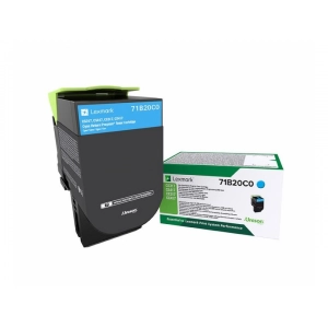Toner oryginalny 71B20C0 Niebieski (zwrotny)
