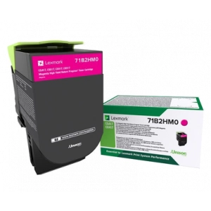 Toner oryginalny 71B2HM0 Purpurowy Wydajny