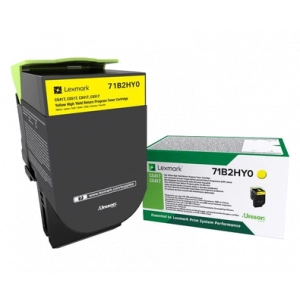 Toner oryginalny 71B2HY0 Żółty Wydajny