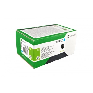 Toner oryginalny 71C2HC0 Niebieski Wydajny