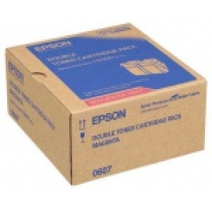 Toner oryginalny C13S050607 Purpurowy Dwupak