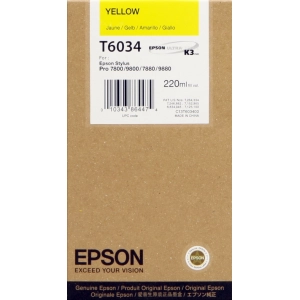 Tusz oryginalny T603400 Żółty (220ml) C13T603400