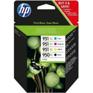 Tusz oryginalny HP 950XL + 951XL zestaw Czarny/Niebieski/Purpurowy/Żółty (C2P43AE)