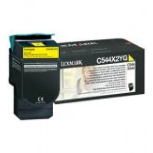 Toner oryginalny C544X2YG Żółty wydajny (regenerowalny)