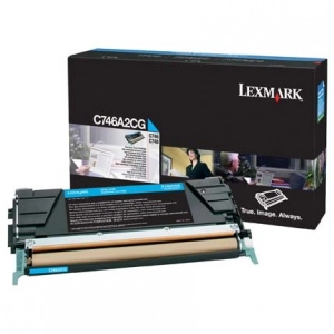 Toner oryginalny C746A2CG Niebieski