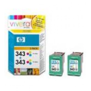 Zestaw oryginalny tuszy CB332E (dwupak) Kolor (HP 343)