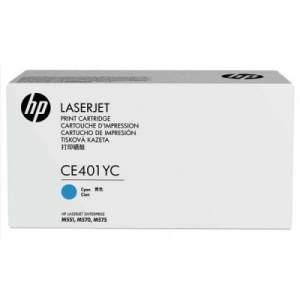 Toner oryginalny CE401YC Wydajny Niebieski