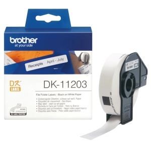 Etykiety do Brother DK-11203 czarny nadruk na białym tle, 87mm x 17mm 300szt etykiet na rolce oryginalna