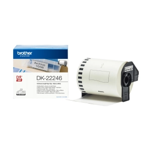 Taśma do Brother DK-22246 czarny nadruk na białym tle, 103mm x 30,48 metrów na rolce oryginalna