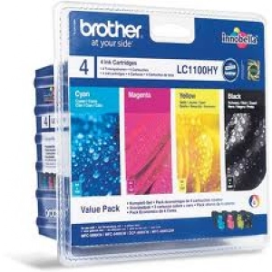 Zestaw tuszy ValuePack (3 kolory + czarny) LC-1100 wydajny