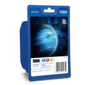 Tusz oryginalny LC-1280XLRBWBP RainbowPack (niebieski+purpurowy+żółty)
