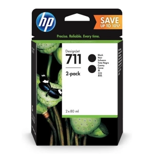 Tusz oryginalny P2V31A (HP 711) Czarny Wydajny Dwupak
