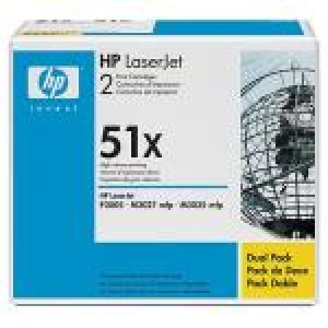 Toner oryginalny Q7551XD Czarny Wydajny (dwupak) (HP 51X)