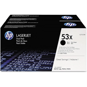 Toner oryginalny Q7553XD Czarny Wydajny (dwupak) (HP 53X)