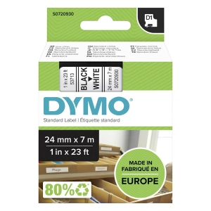 Taśma do Dymo D1 53713 24mm 7m biała taśma czarny napis S0720930 oryginalna