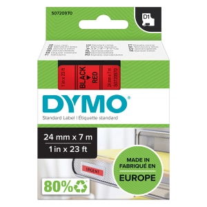 Taśma do Dymo D1 53717 24mm 7m czerwona taśma czarny napis S0720970 oryginalna