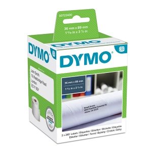 Etykiety DYMO LW 99012 S0722400 36mm x 89mm 260szt etykiet na rolce oryginalna