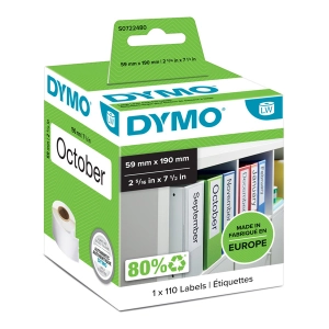 Etykiety do DYMO LW 99019 S0722480 59mm x 190mm 110szt etykiet na rolce oryginalna