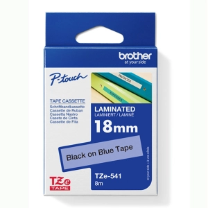 Taśma do Brother TZe-541 18mm 8m niebieska taśma czarny napis oryginalna