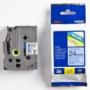 Taśma do Brother TZe-551 24mm 8m niebieska taśma czarny napis oryginalna