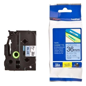 Taśma do Brother TZe-561 36mm 8m niebieska taśma czarny napis oryginalna