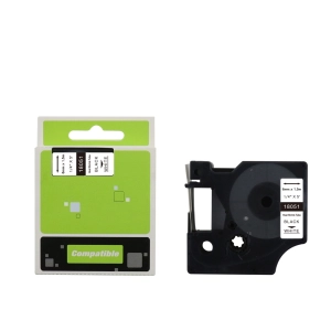 Rurka termokurczliwa do Dymo 18051 6mm 1.5m [fi]1.2mm - 2.3mm biała rurka czarny nadruk