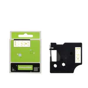 Taśma do Dymo D1 40925 9mm 7m przeźroczysta taśma złoty napis