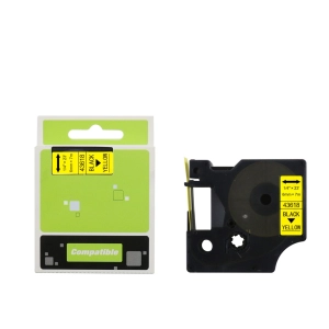 Taśma do Dymo D1 43618 6mm 7m żółta taśma czarny napis S0720790