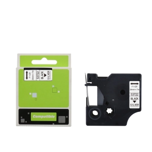 Taśma do Dymo D1 53722 24mm 7m srebrna taśma czarny napis