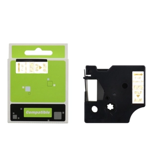 Taśma do Dymo D1 53725 24mm 7m przeźroczysta taśma złoty napis