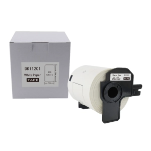 Etykiety do Brother DK-11201 czarny nadruk na białym tle, 29mm x 90mm 400szt etykiet na rolce