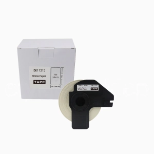 Etykiety do Brother DK-11215 czarny nadruk na białym tle, 42mm x 29mm 700szt etykiet na rolce