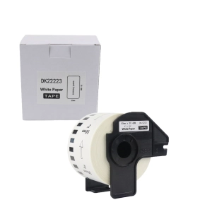 Etykiety do Brother DK-22223 czarny nadruk na białym tle, 50mm x 30,48 metrów na rolce