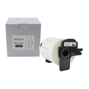 Taśma do Brother DK-22225 czarny nadruk na białym tle 38mm x 30,48 metrów na rolce