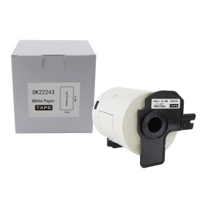 Taśma do Brother DK-22243 czarny nadruk na białym tle, 102mm x 30,48 metrów na rolce