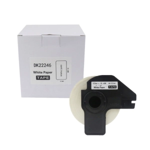 Taśma do Brother DK-22246 czarny nadruk na białym tle, 103mm x 30,48 metrów na rolce