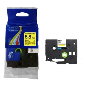 Rurka termokurczliwa do Brother Hse-611 5.8mm 1.5m [fi]1.7mm-3.2mm żółta rurka czarny nadruk