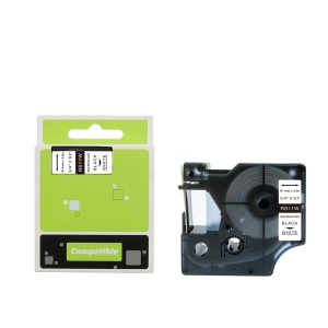 Rurka termokurczliwa do Dymo RS11W 19mm 2.5m [fi]4.6mm - 8.70mm biała rurka czarny nadruk